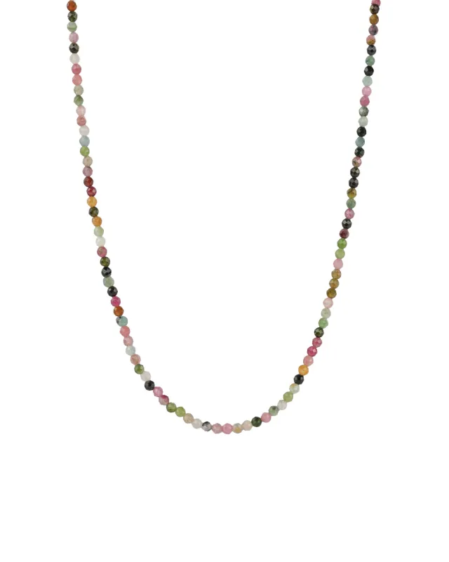 Mixed Tourmaline Beaded Gemstone Necklace | 2.5mm sold by Blue Ruby