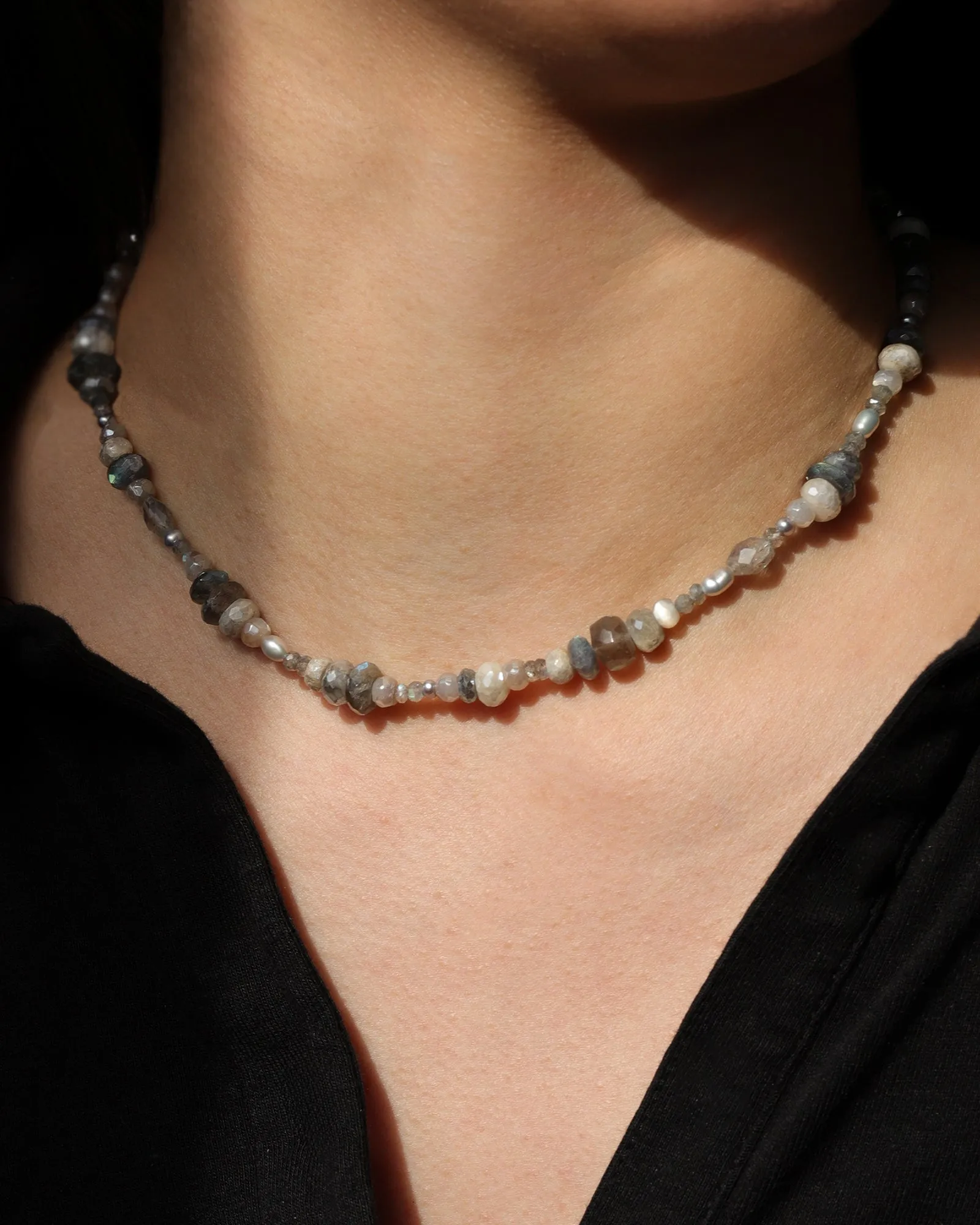 Mixed Stone + Pearl Necklace sold by Blue Ruby product image thumbnail 2