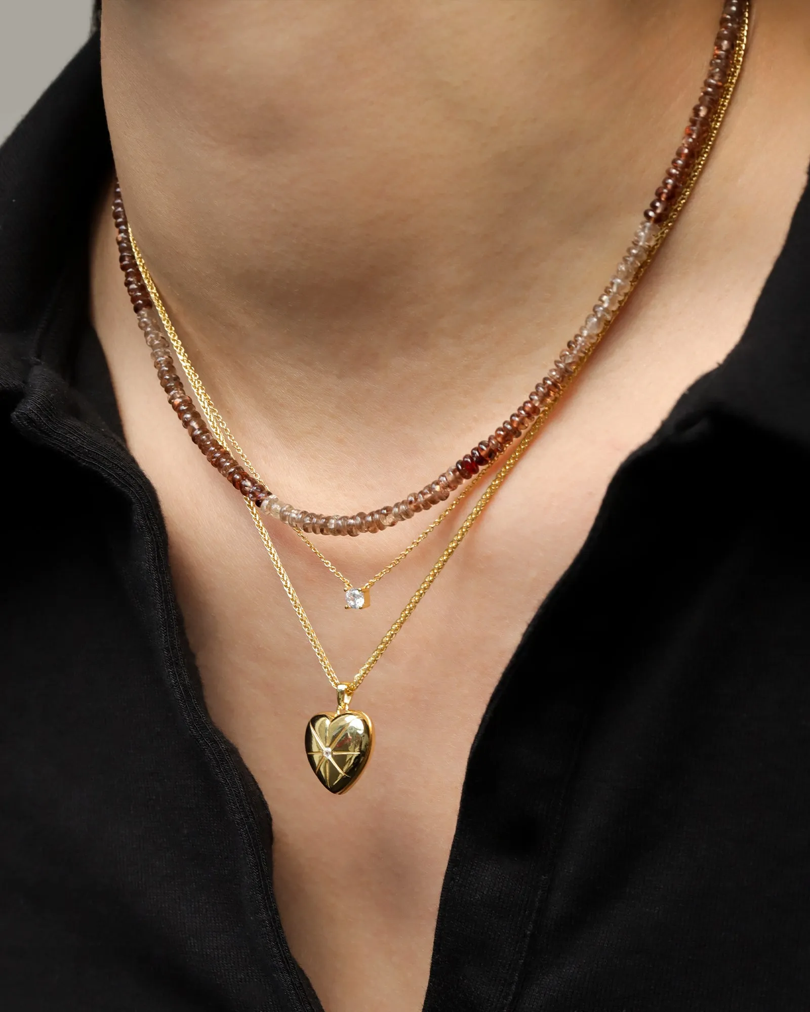 Multi Zircon Beaded Necklace | 4mm sold by Blue Ruby product image thumbnail 2