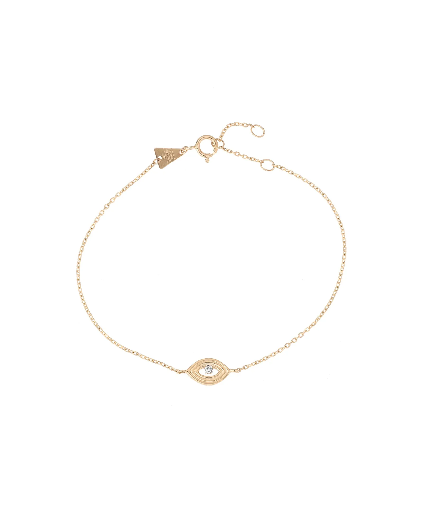 Single Diamond Evil Eye Bracelet sold by Blue Ruby