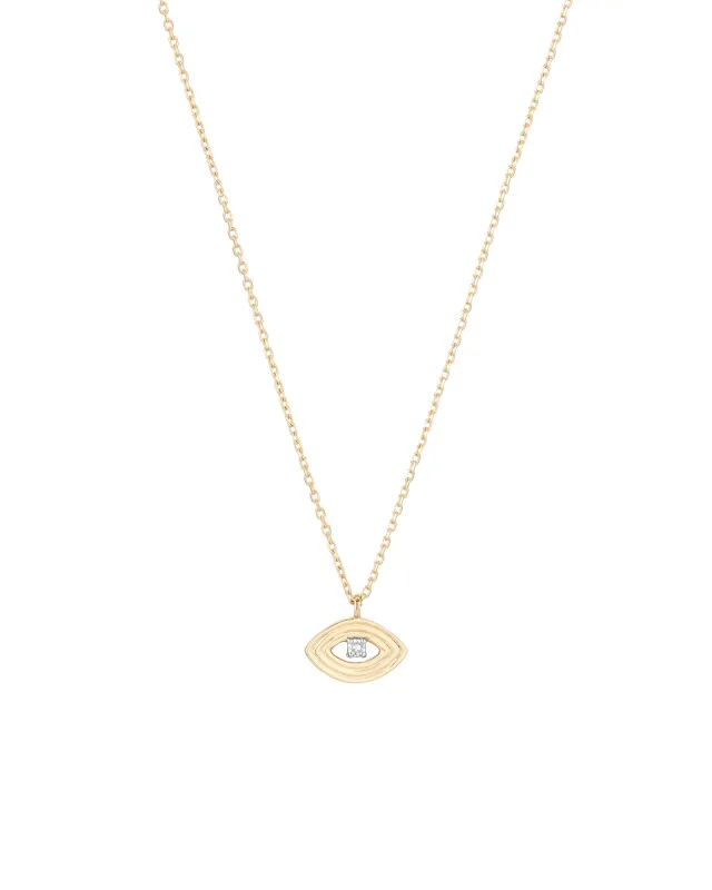 Single Diamond Evil Eye Necklace sold by Blue Ruby