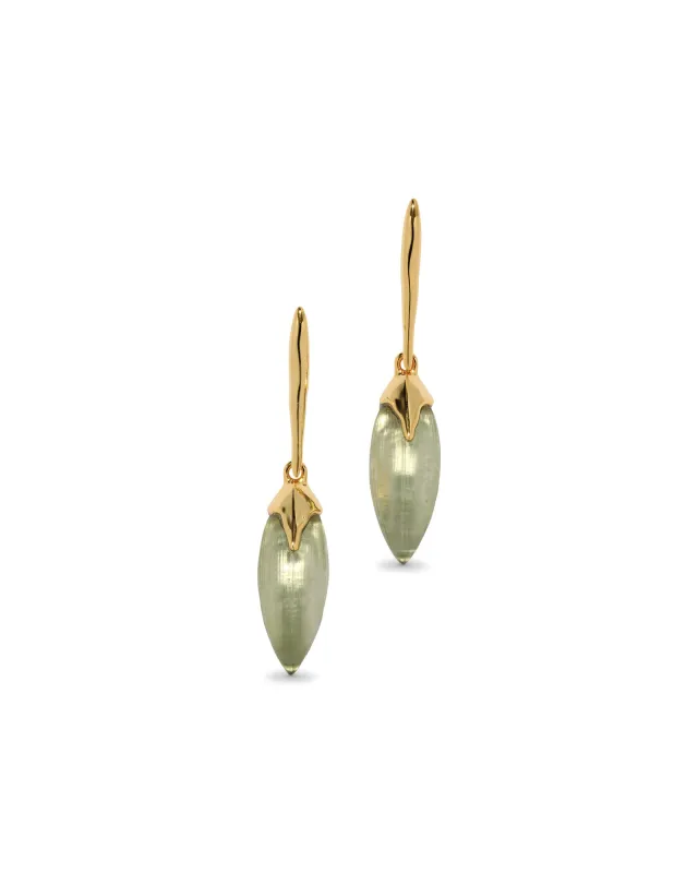 Luminous Lucite Shield Drop Earrings sold by Blue Ruby