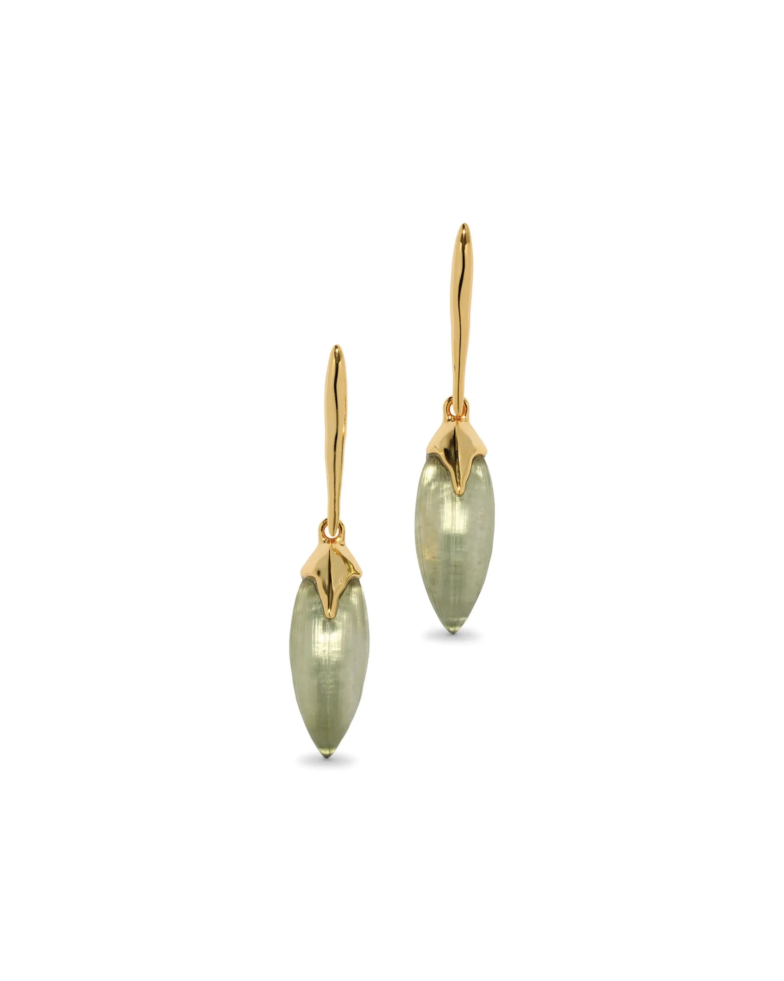 Luminous Lucite Shield Drop Earrings sold by Blue Ruby