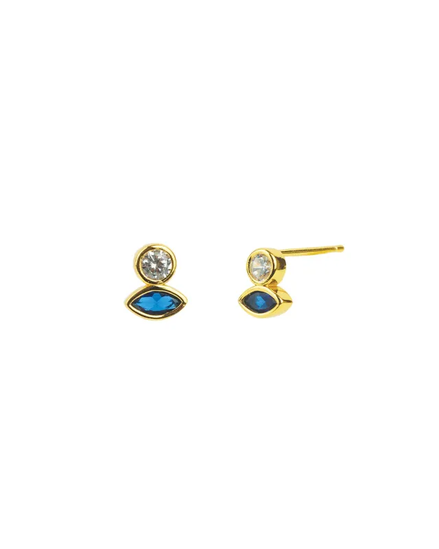 Round Marquise CZ Studs sold by Blue Ruby