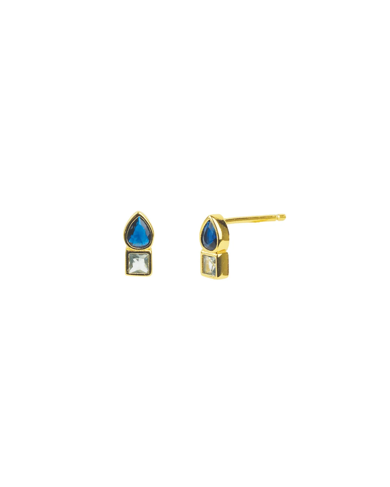 Teardrop Square CZ Studs sold by Blue Ruby