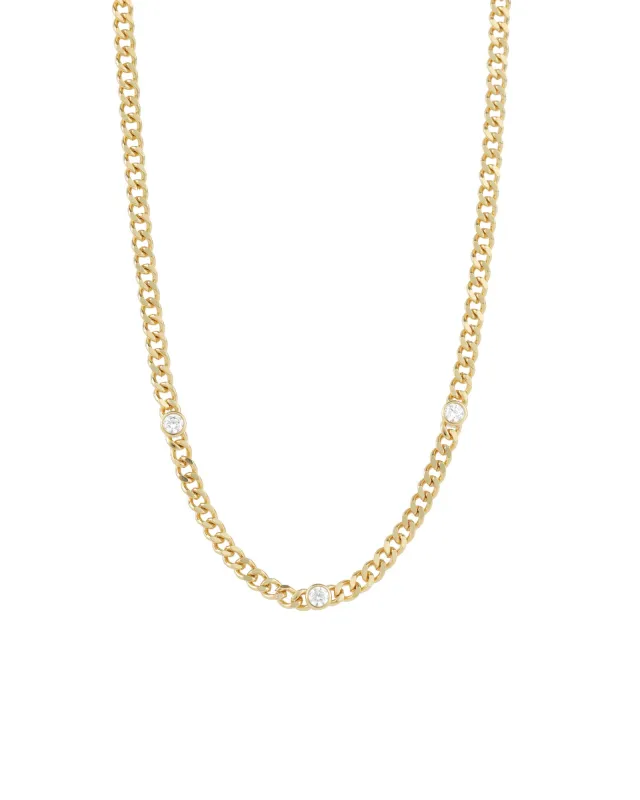 Cuban Link 3 CZ Necklace | 4mm sold by Blue Ruby