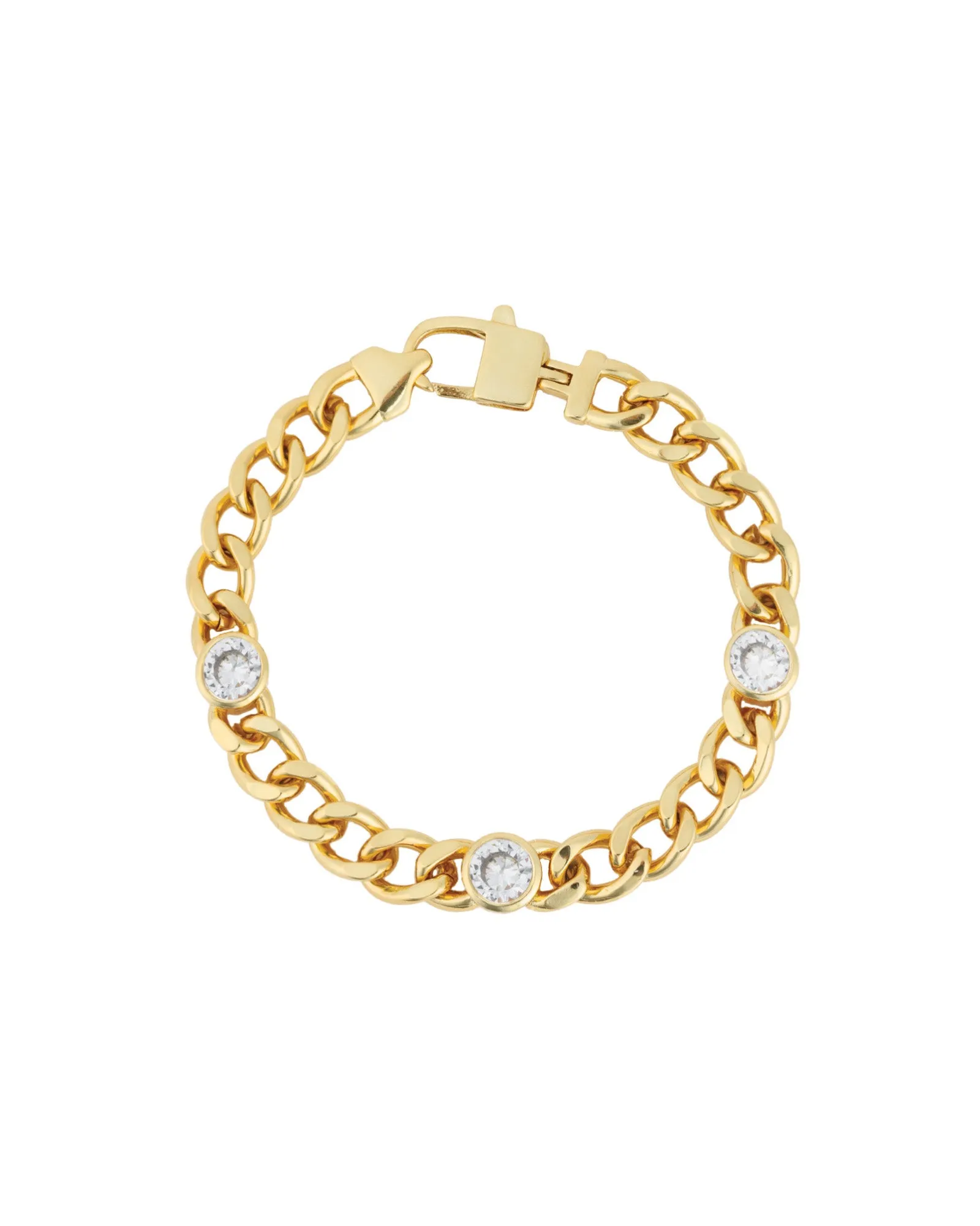 Cuban Link 3 CZ Bracelet | 7mm sold by Blue Ruby
