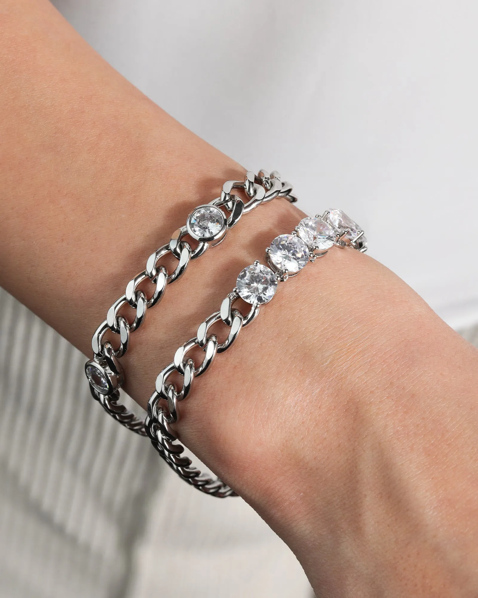 Cuban Link 3 CZ Bracelet | 7mm sold by Blue Ruby product image thumbnail 2