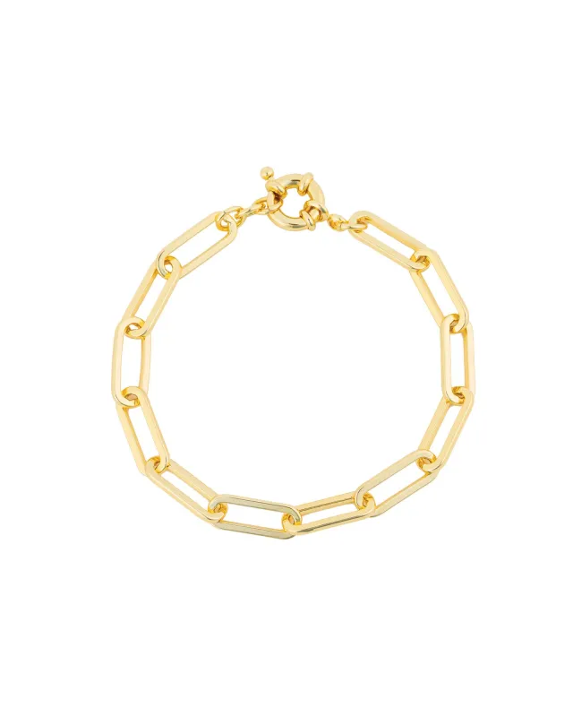 Paperclip Chain Bracelet | 7mm sold by Blue Ruby