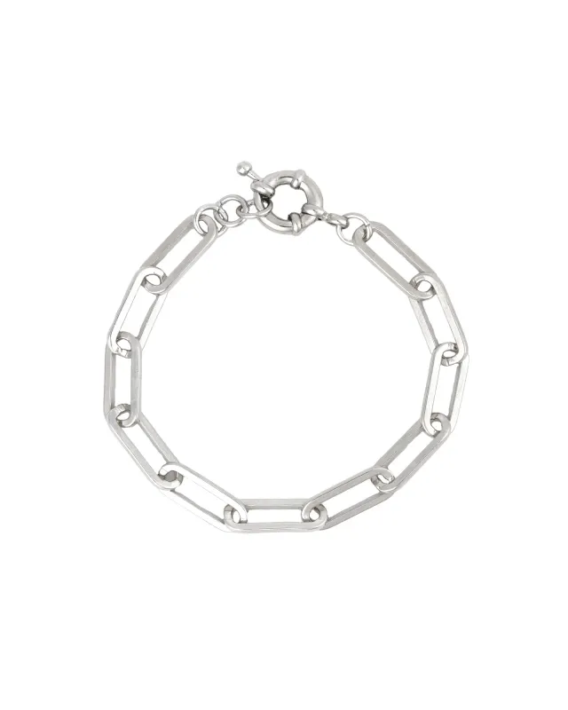 Paperclip Chain Bracelet | 7mm sold by Blue Ruby