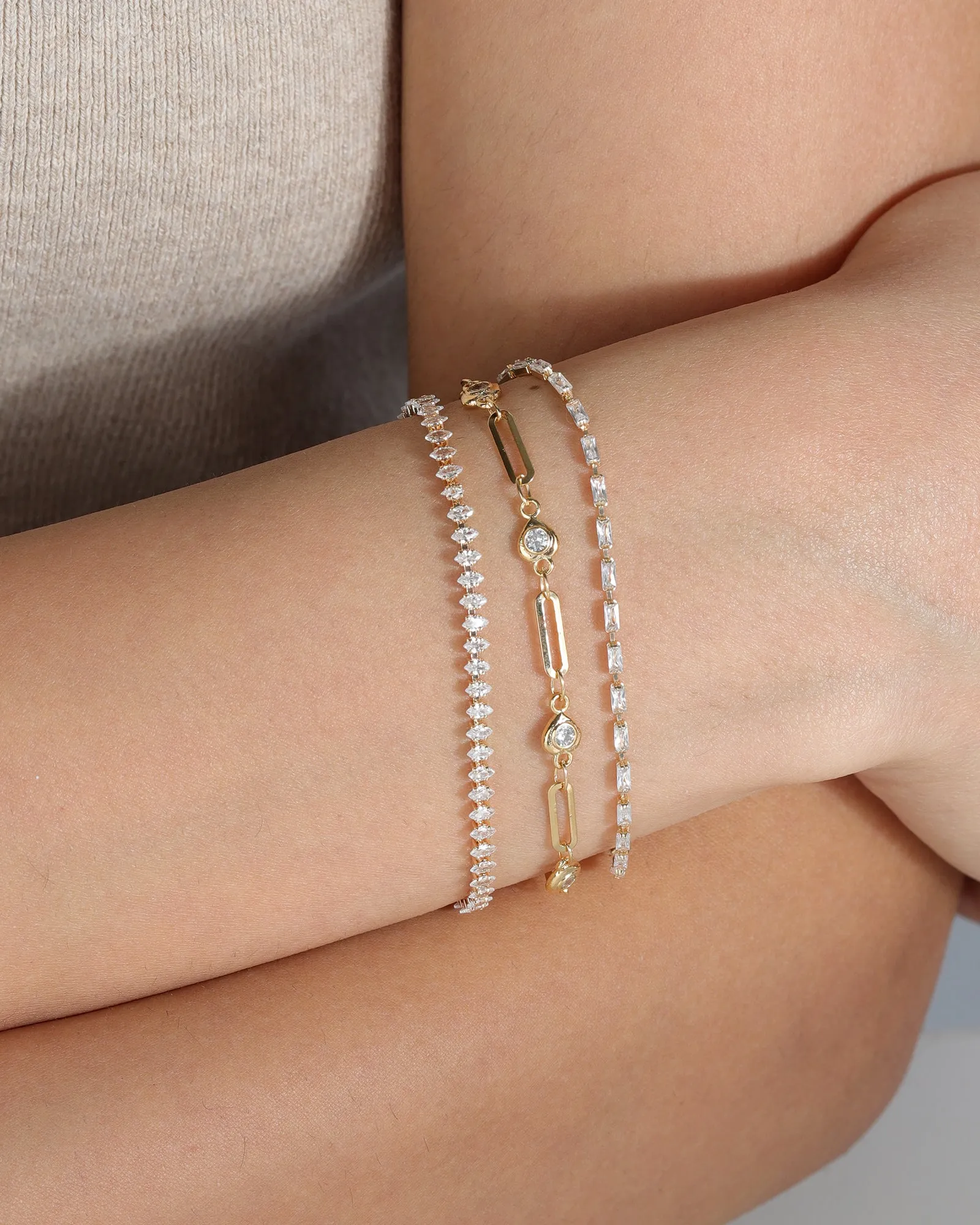 Marquise CZ Bracelet | 3mm sold by Blue Ruby product image thumbnail 2