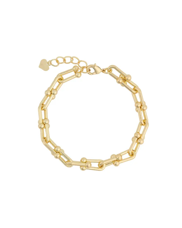 Paperclip Ball Link Bracelet sold by Blue Ruby