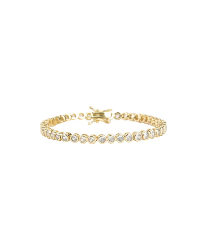 Tennis Bezel CZ Bracelet | 4mm sold by Blue Ruby