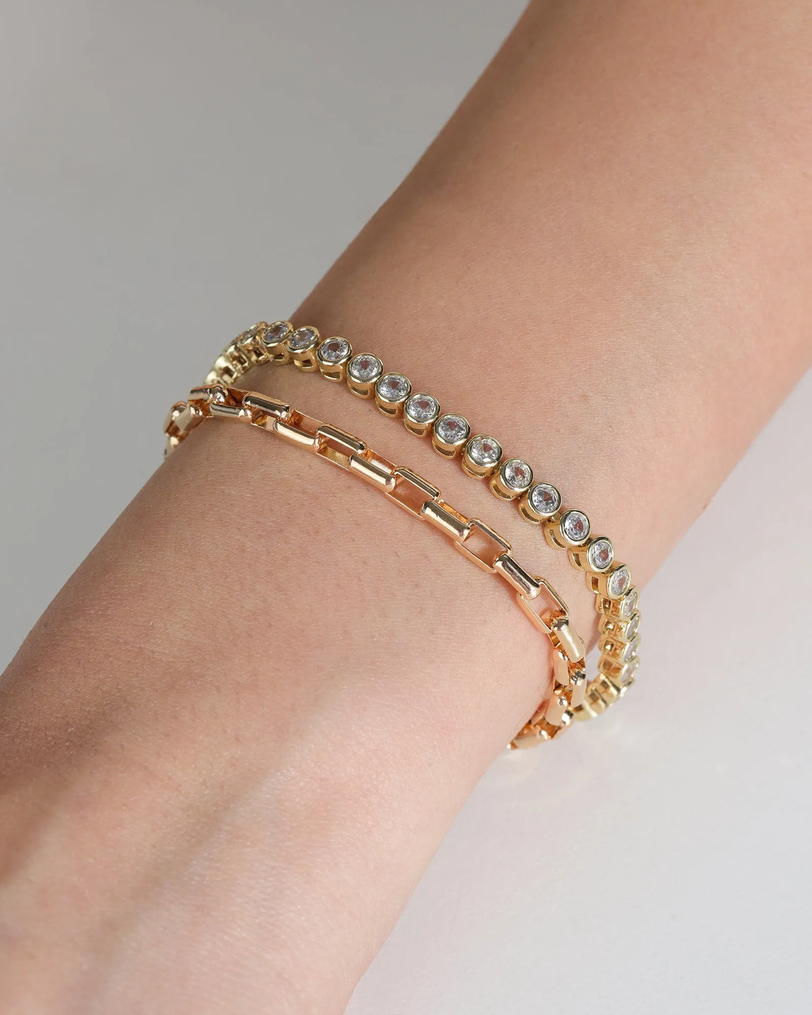 Tennis Bezel CZ Bracelet | 4mm sold by Blue Ruby product image thumbnail 2