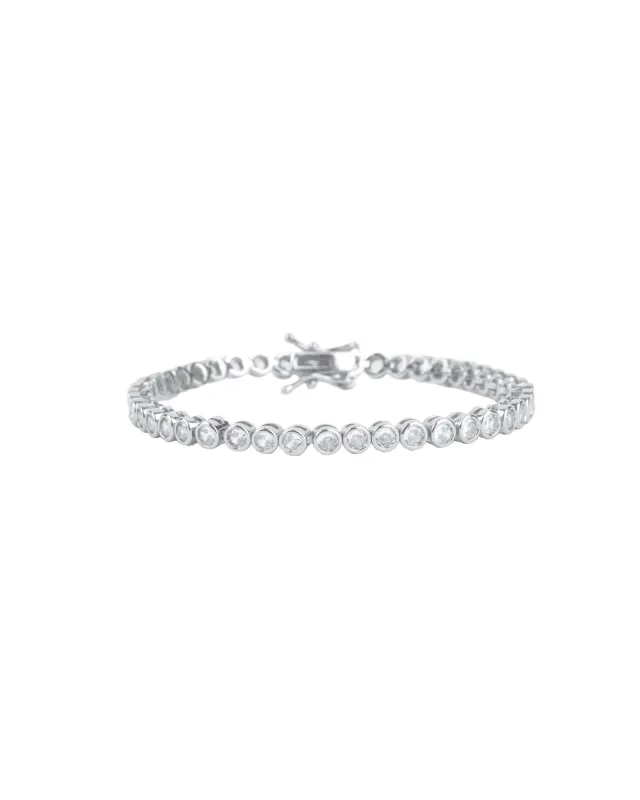 Tennis Bezel CZ Bracelet | 4mm sold by Blue Ruby