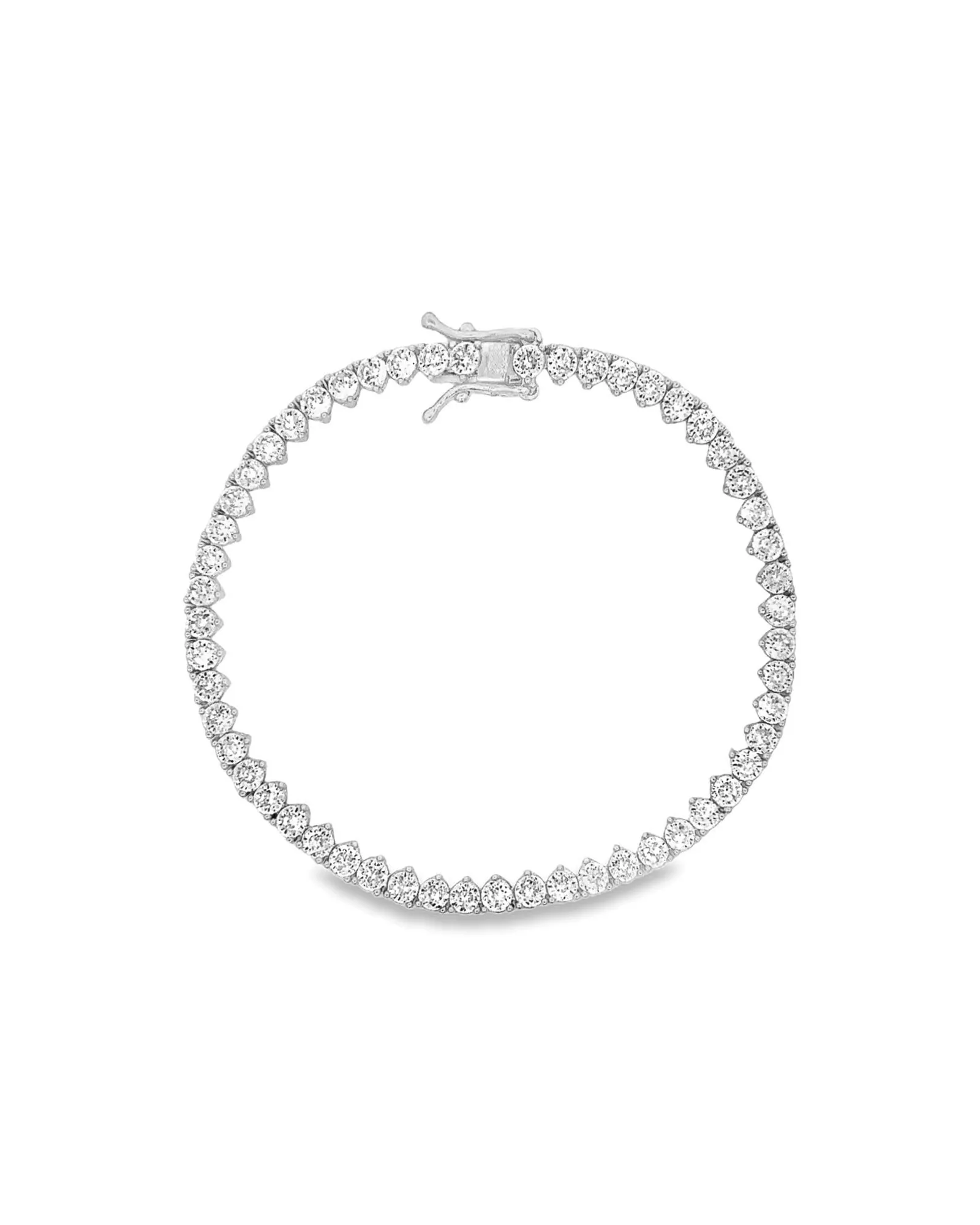Tennis 3 Prong CZ Bracelet | 4mm sold by Blue Ruby
