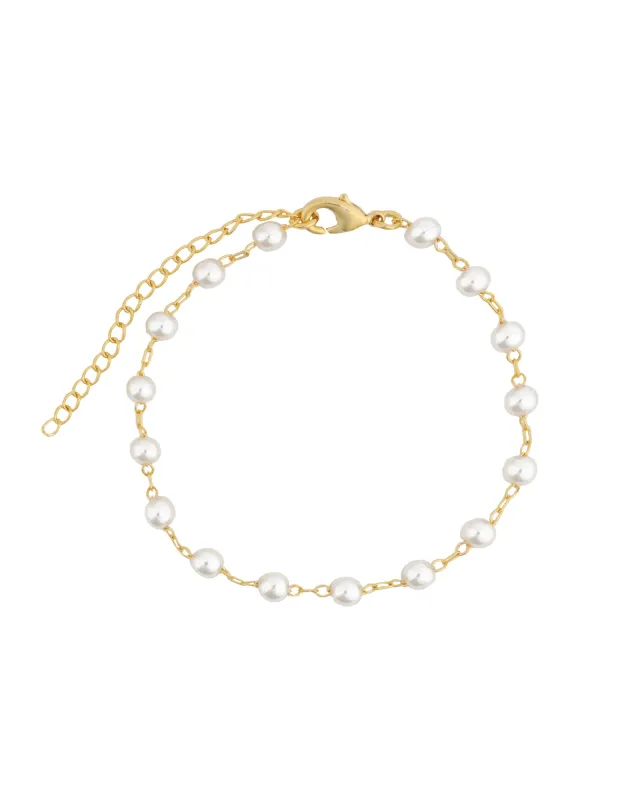 Pearl Station Bracelet | 4mm sold by Blue Ruby