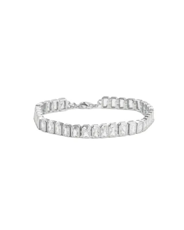 Rectangle CZ Tennis Bracelet sold by Blue Ruby