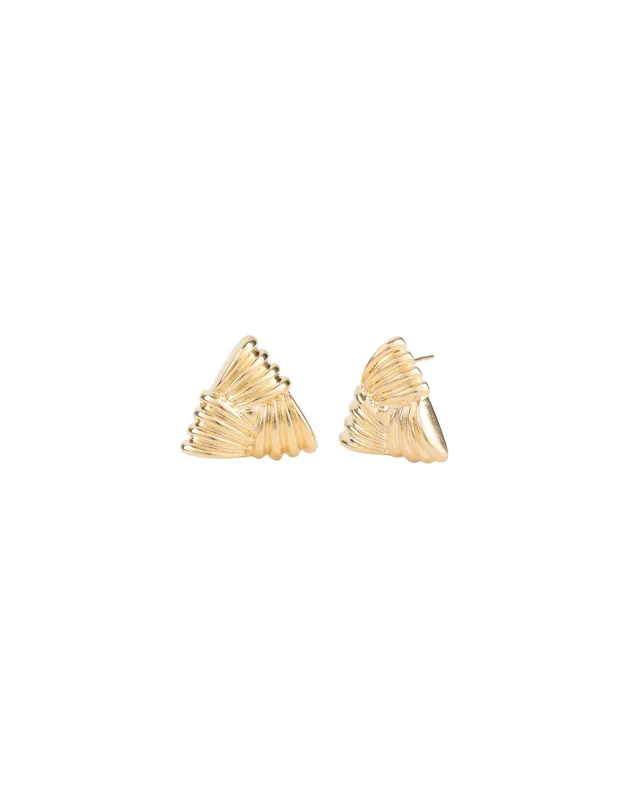 Woven Triangle Studs sold by Blue Ruby