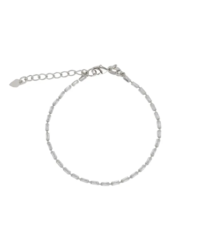 Baguette CZ Bracelet | 2mm sold by Blue Ruby