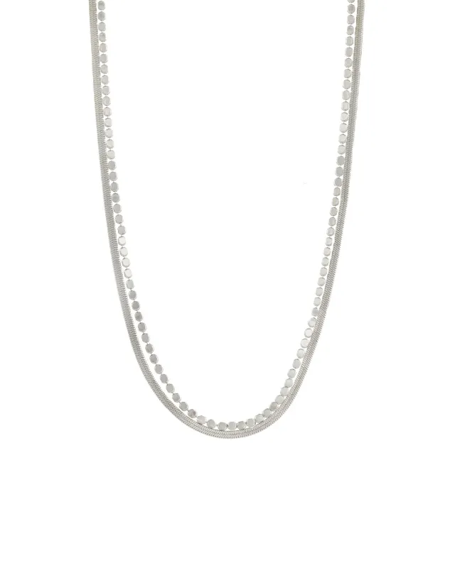 2 Row Herringbone Disc Necklace sold by Blue Ruby
