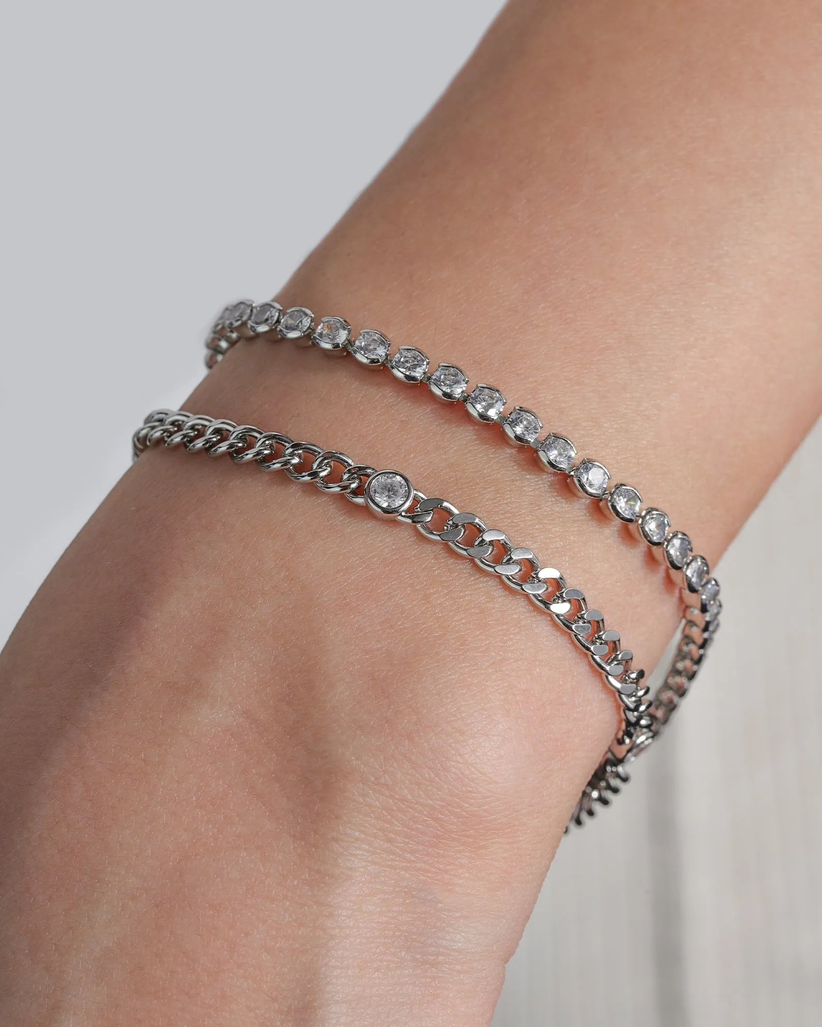 Cuban Link 3 CZ Bracelet | 4mm sold by Blue Ruby product image thumbnail 2