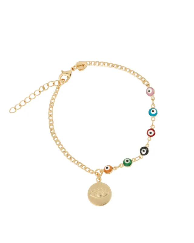 Evil Eye Chain Charm Bracelet sold by Blue Ruby