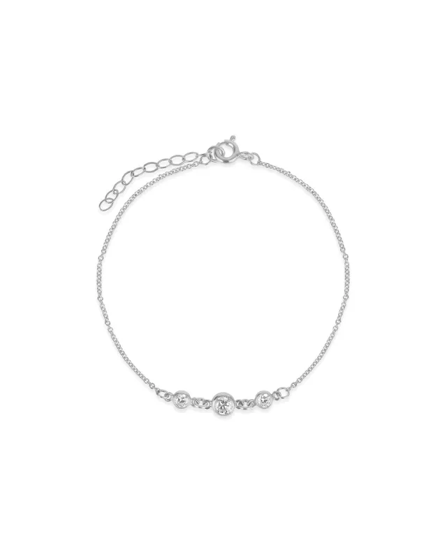 Three Graduated CZ Bracelet sold by Blue Ruby