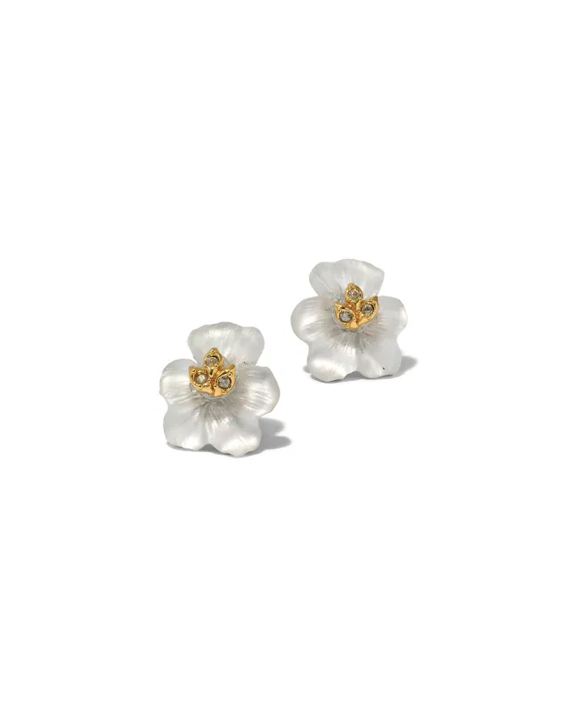 Pansy Lucite Petite Post Earring | Night Pansy sold by Blue Ruby