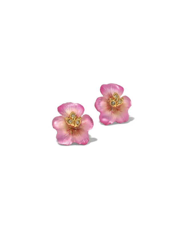 Pansy Lucite Petite Post Earring | Morning Pansy sold by Blue Ruby