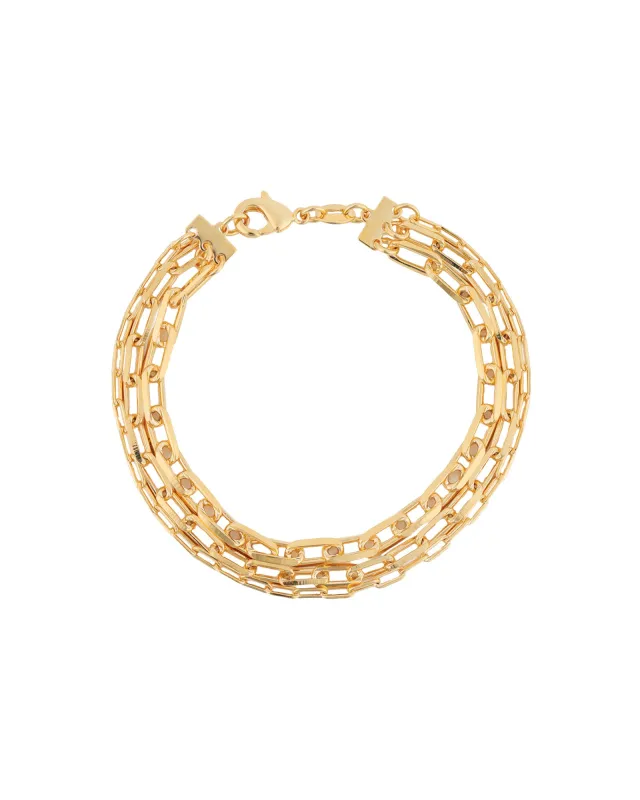 3 Row Mix Paperclip Bracelet sold by Blue Ruby