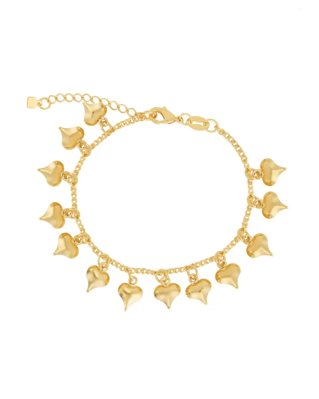 Heart Multi Charm Bracelet sold by Blue Ruby