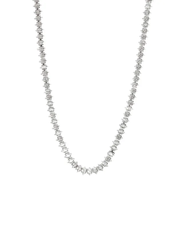 Marquise CZ Tennis Necklace | 4mm sold by Blue Ruby