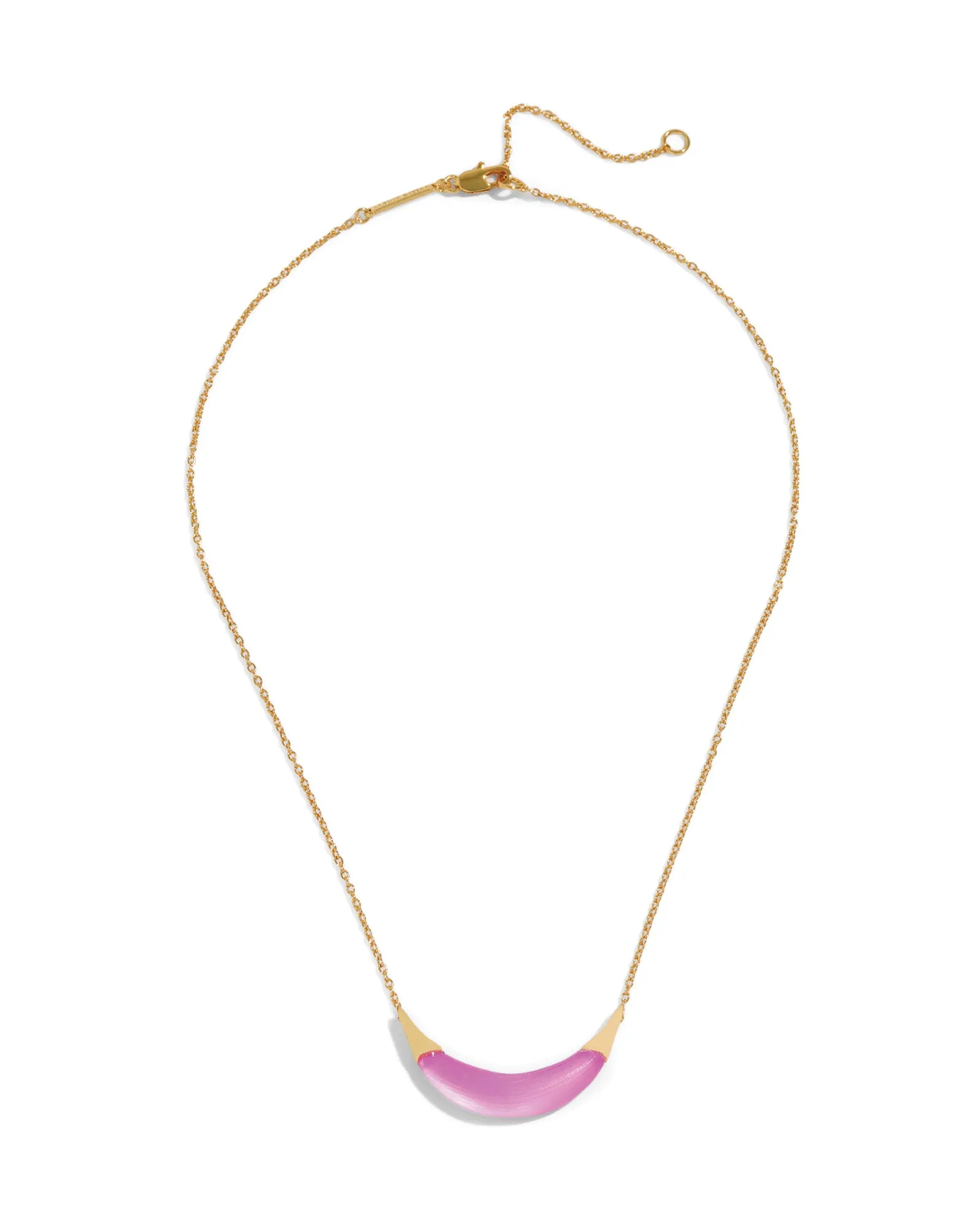 Gold Capped Crescent Lucite Necklace sold by Blue Ruby product image thumbnail 3