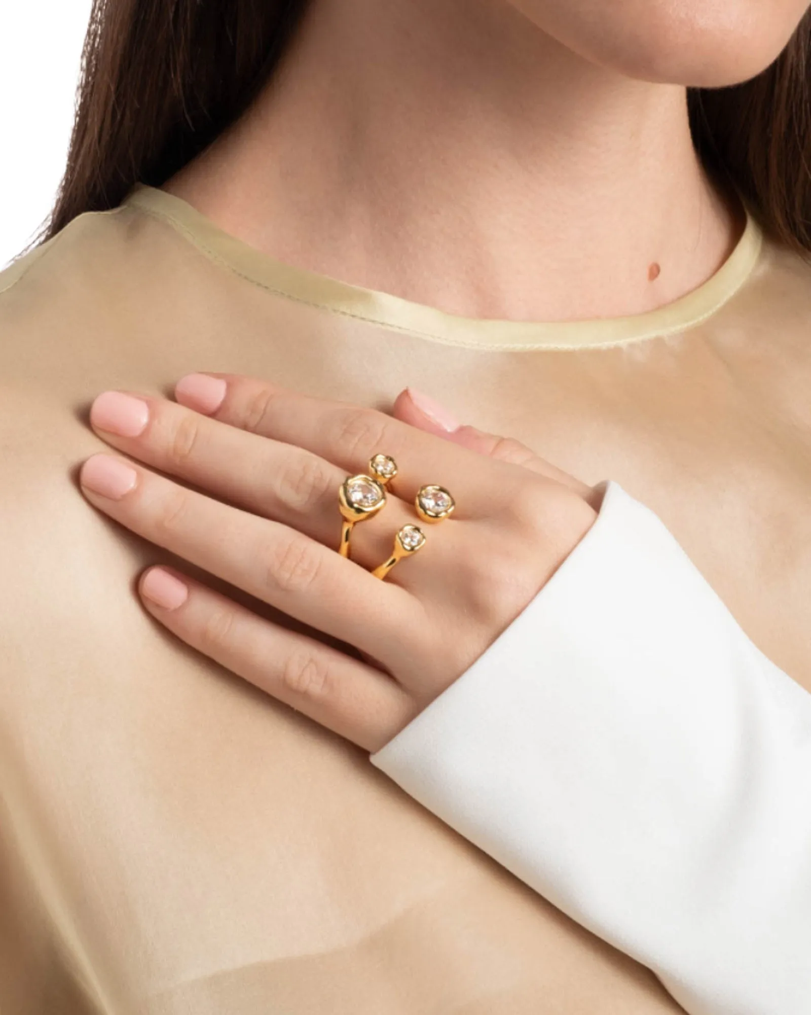 Asterales Gold Open Ring sold by Blue Ruby product image thumbnail 2