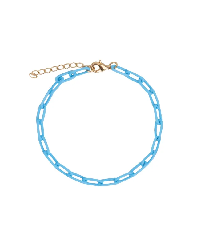 Paperclip Enamel Bracelet | 3mm sold by Blue Ruby