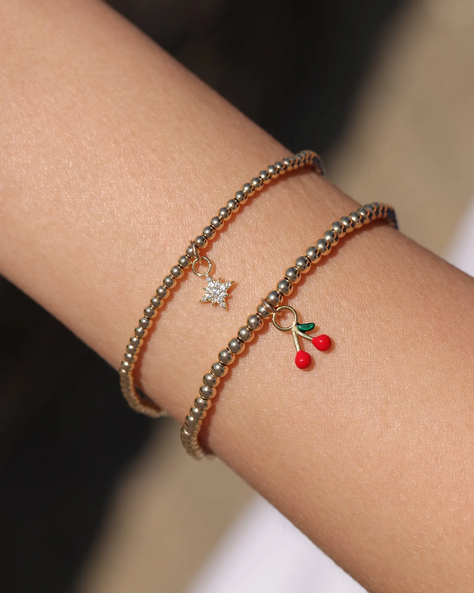 Cherry Drop Beaded Bracelet | 3mm sold by Blue Ruby product image thumbnail 2