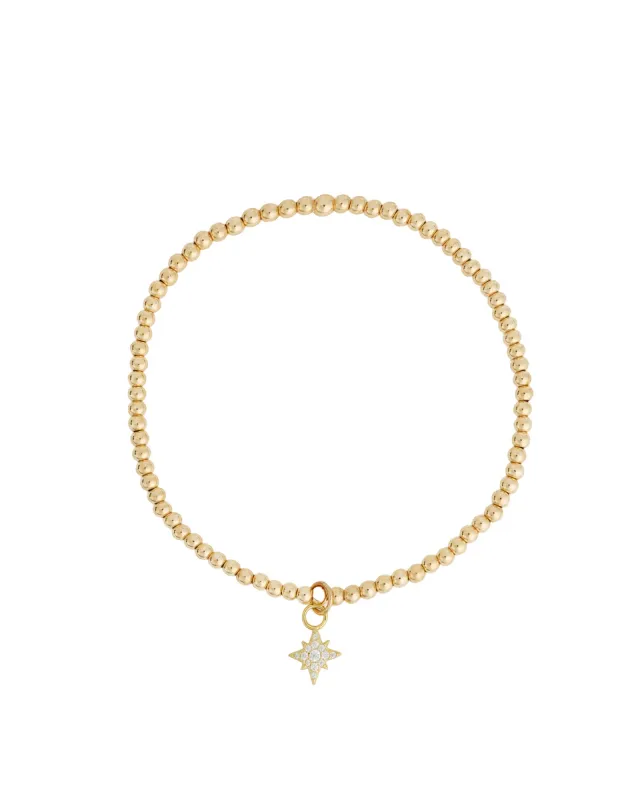 Star Drop Beaded Bracelet | 2.5mm sold by Blue Ruby