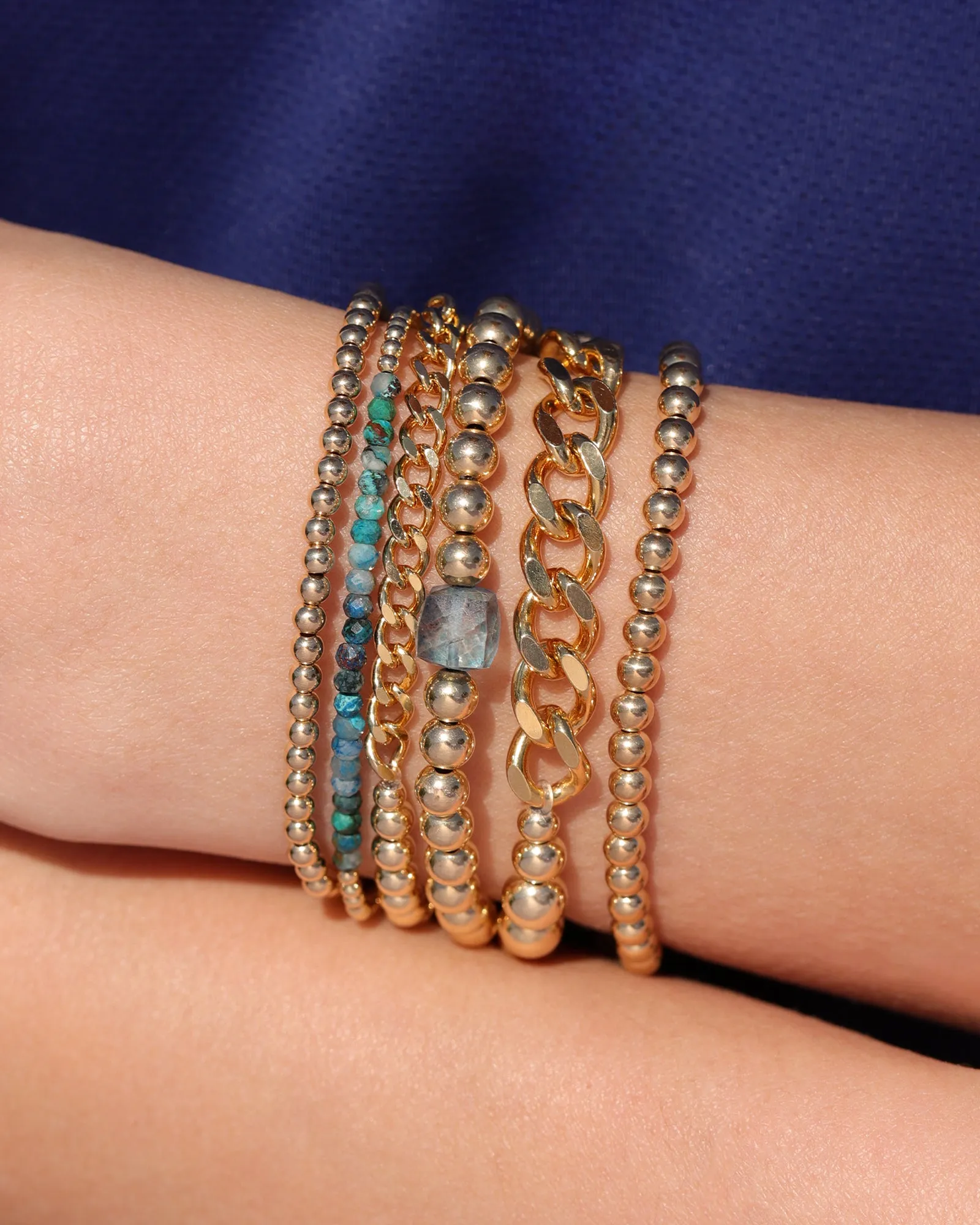 Beaded & Chain Bracelet | 6mm sold by Blue Ruby product image thumbnail 2