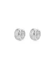 Emerald Bezel Stone Huggies sold by Blue Ruby