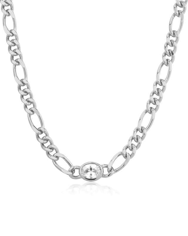 Oval Bezel Chain Necklace sold by Blue Ruby