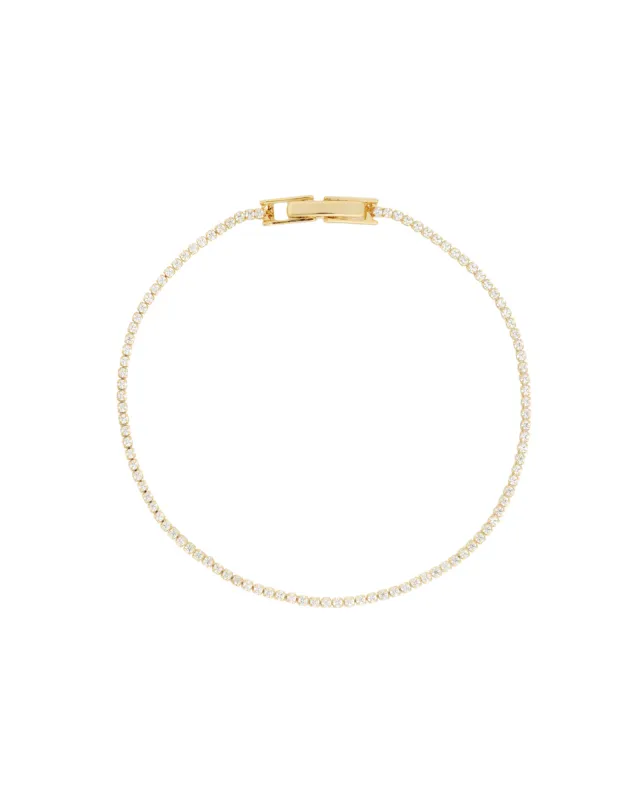 Round Crystal Tennis Bracelet | 1.3mm sold by Blue Ruby