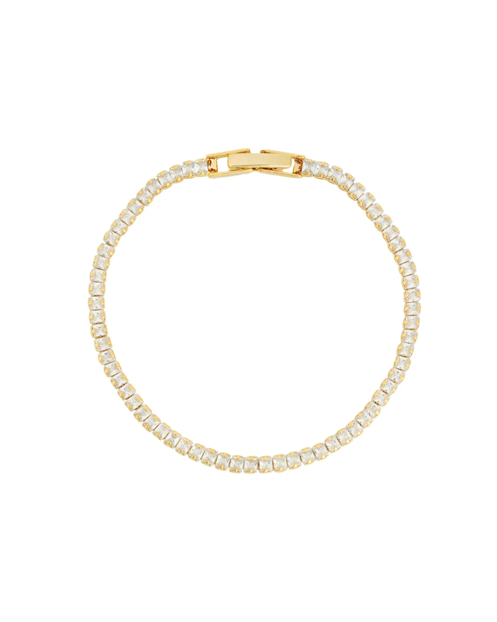 Square Crystal Tennis Bracelet | 2.5mm sold by Blue Ruby