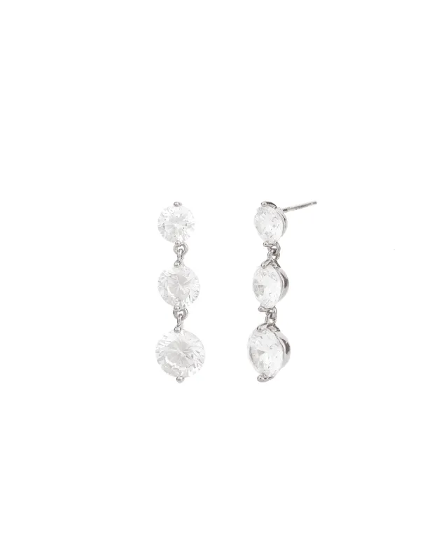 Gradual Trio Crystal Earrings sold by Blue Ruby
