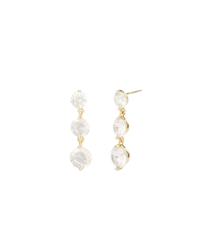 Gradual Trio Crystal Earrings sold by Blue Ruby