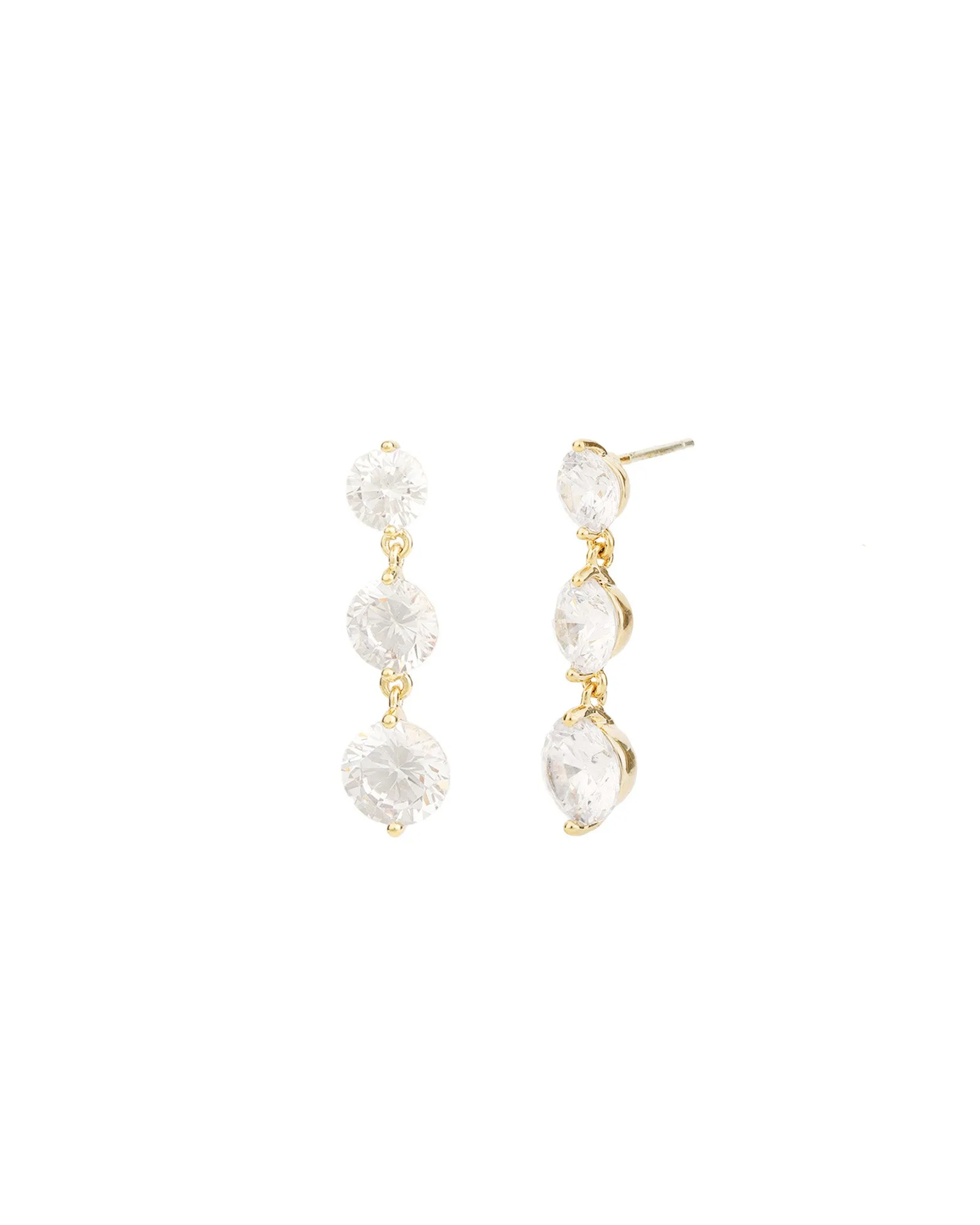 Gradual Trio Crystal Earrings sold by Blue Ruby