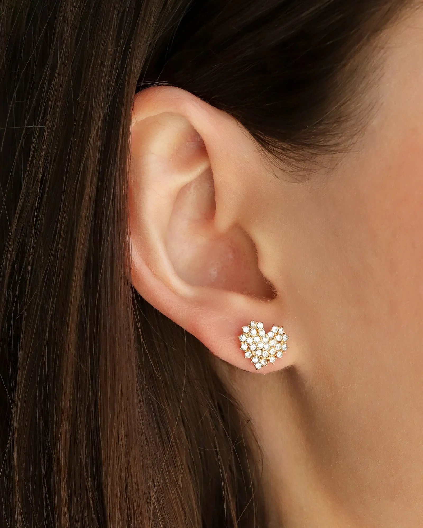 Pavé Heart Studs sold by Blue Ruby product image thumbnail 2