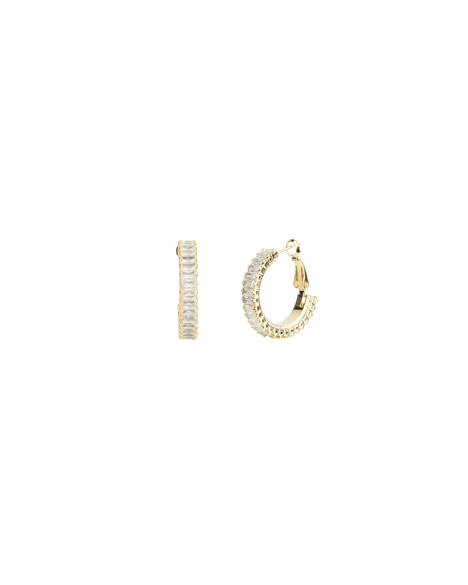 Baguette CZ Hoops | 25mm sold by Blue Ruby