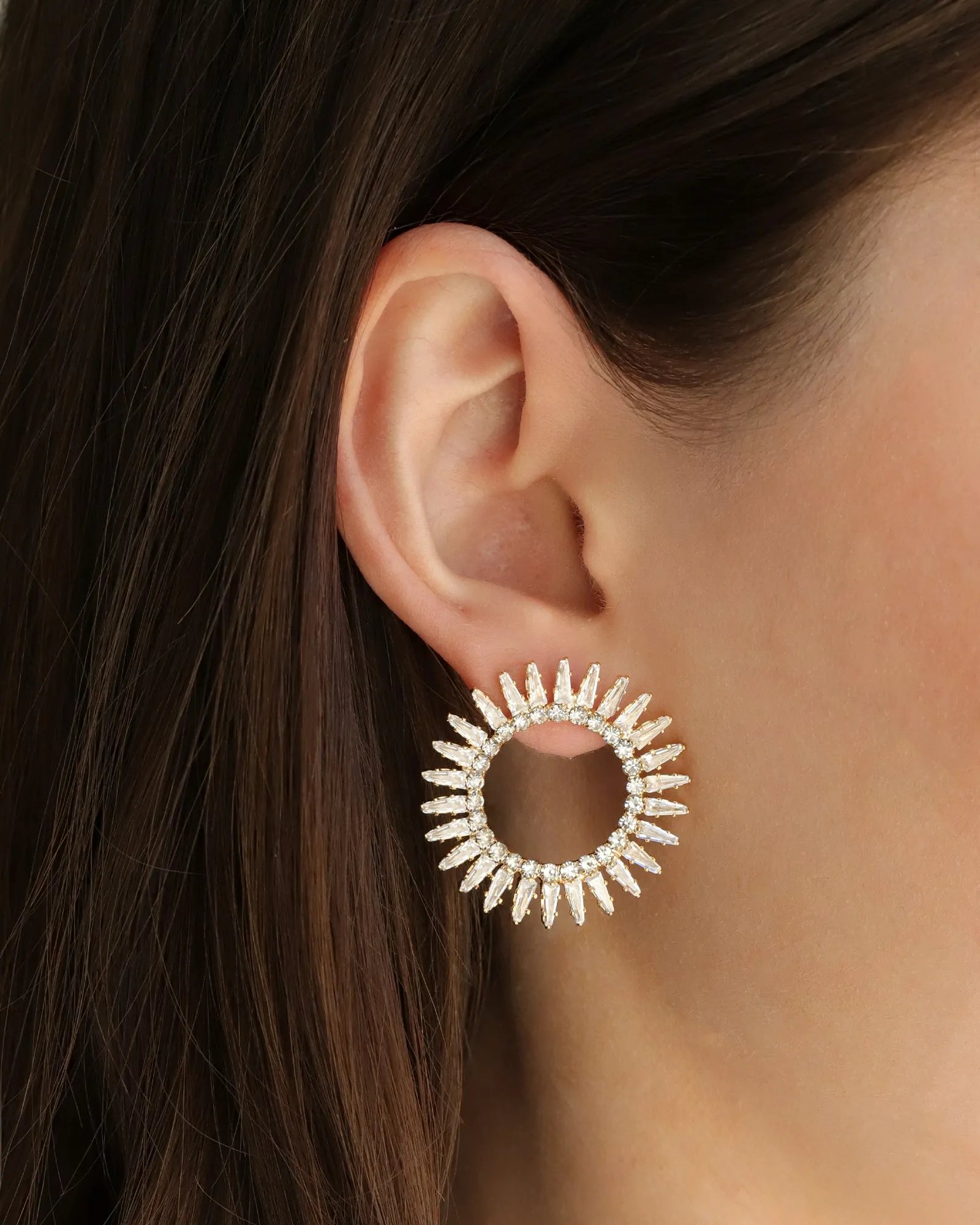 Open Starburst Crystal Earrings sold by Blue Ruby product image thumbnail 2