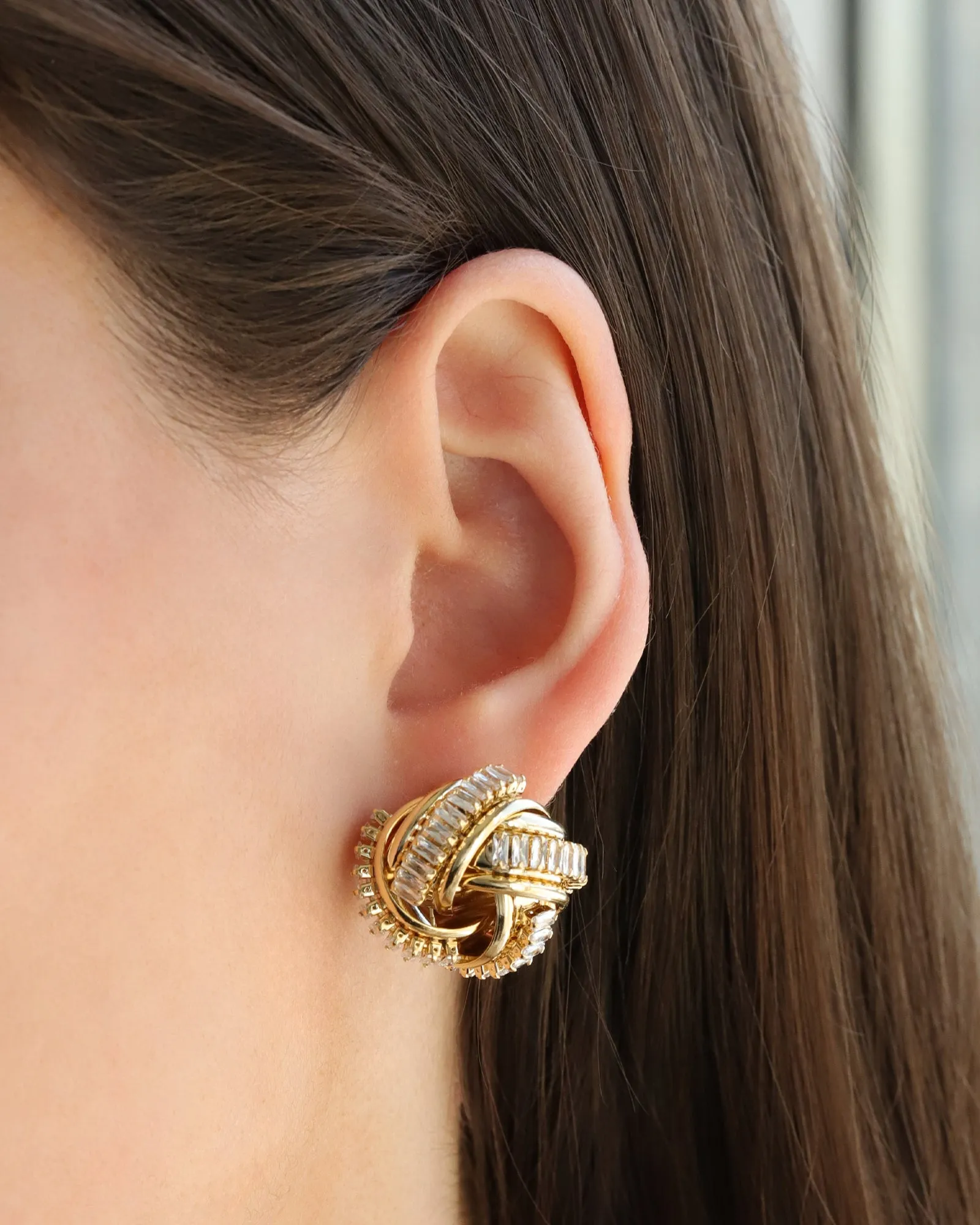 Knot Baguette Twist Studs sold by Blue Ruby product image thumbnail 2